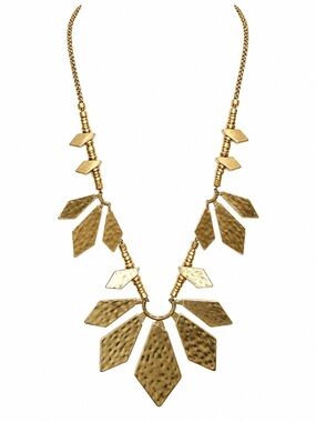 Kendra Scott Mari Geo Fan Gold Hammered Statement Necklace